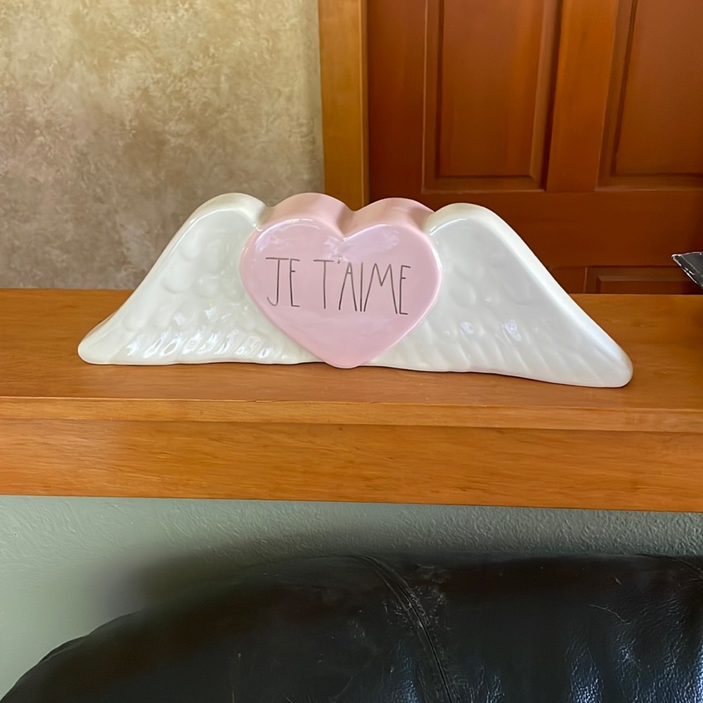 JE T’AIME Rae Dunn Winged Heart Valentine’s Decor